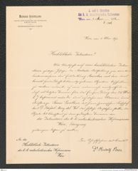 k.k. naturhistorisches Hofmuseum, Intendanzakten 1885-1896 (Hauer), Aktenzahl Z.306/1892, Seite 1
